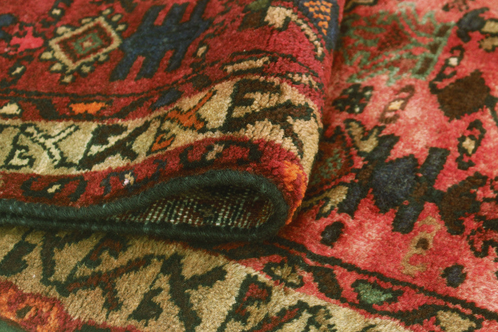 Fine Vintage Distressed Salome Rust/Beige Runner, 3'4x10'1