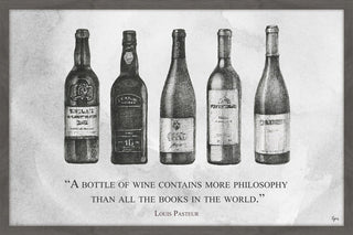 "Wine & Philosophy" Framed Painting Print, 24"x16"