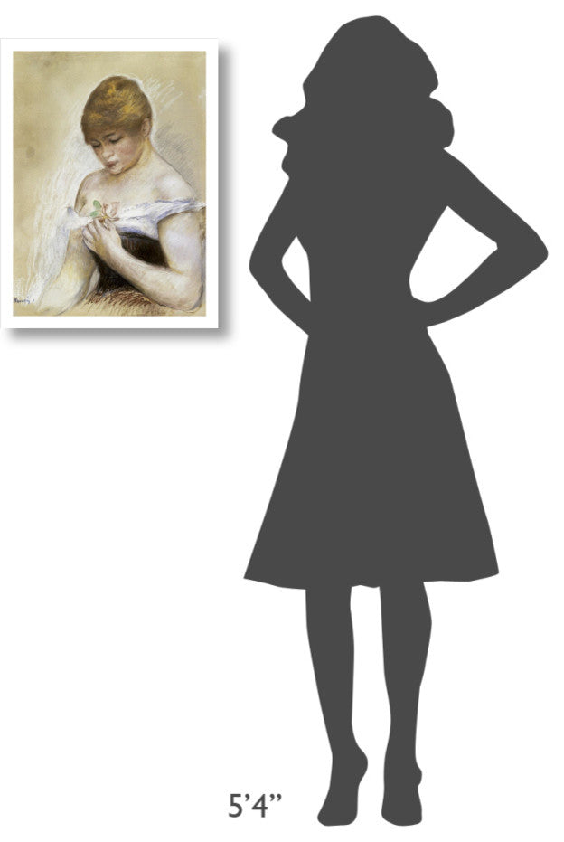"Portrait de Jeanne Samary" Paper Print by Pierre-Auguste Renoir, 18"x24"