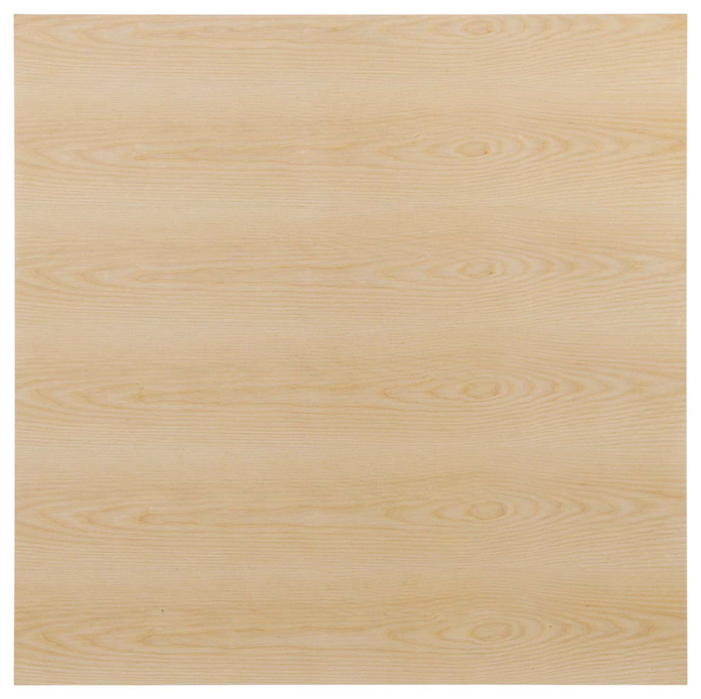 Dining Table, Square, Wood, Gold Brown Natural, Modern, Cafe Bistro Restaurant