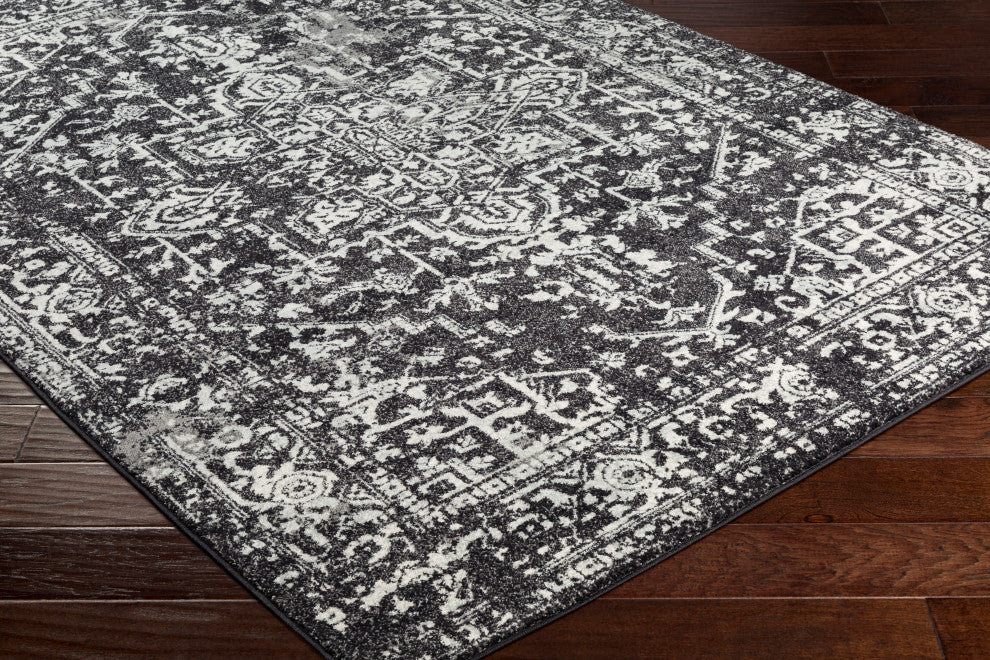 Harput HAP-1087 Traditional Black 7'10"x10'3" Area Rug