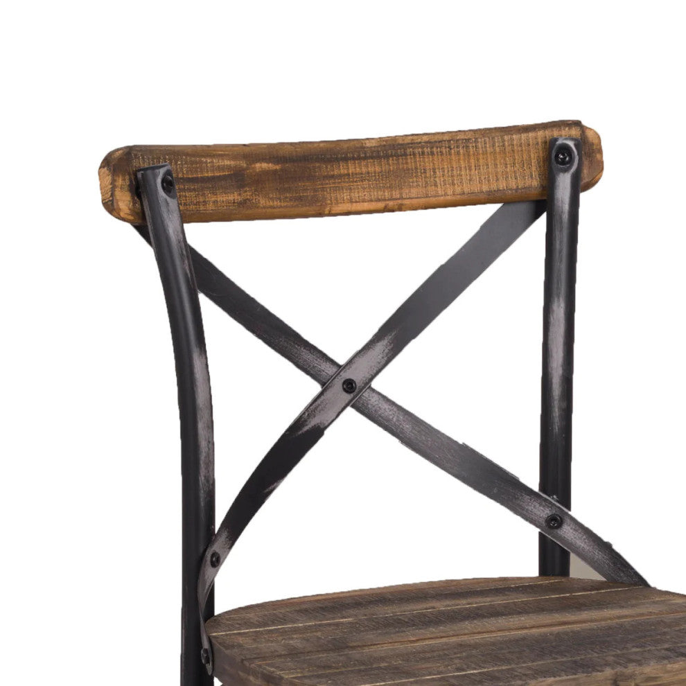 Zaire Bar Chair, Walnut & Antique Black