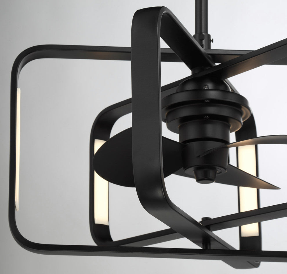 Savoy House 24-FD-955 Lynx 14" 3 Blade Indoor LED Ceiling Fan - Matte Black