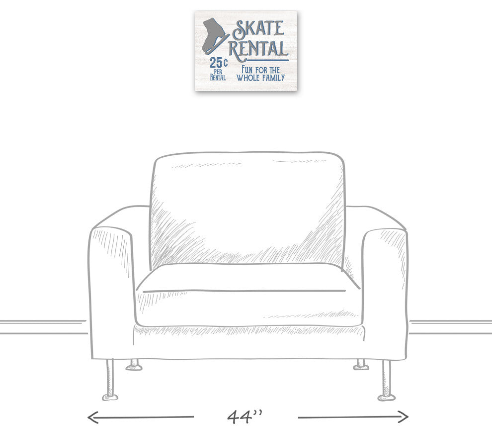 Skate Rental 14x11 Canvas Wall Art