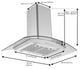 Ancona Convertible Island Glass Canopy Range Hood, Night Light Feature, 36 in.