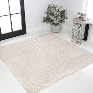 Odense High-Low Minimalist Angle Geometric Indoor/Outdoor Area Rug