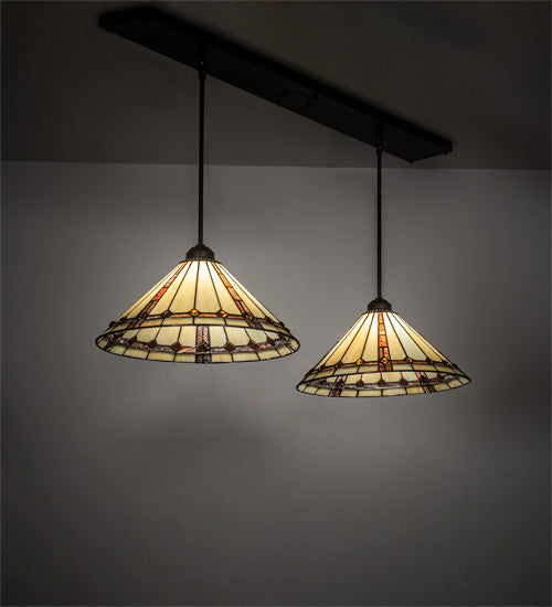 48 Long Belvidere 2 Light Island Pendant