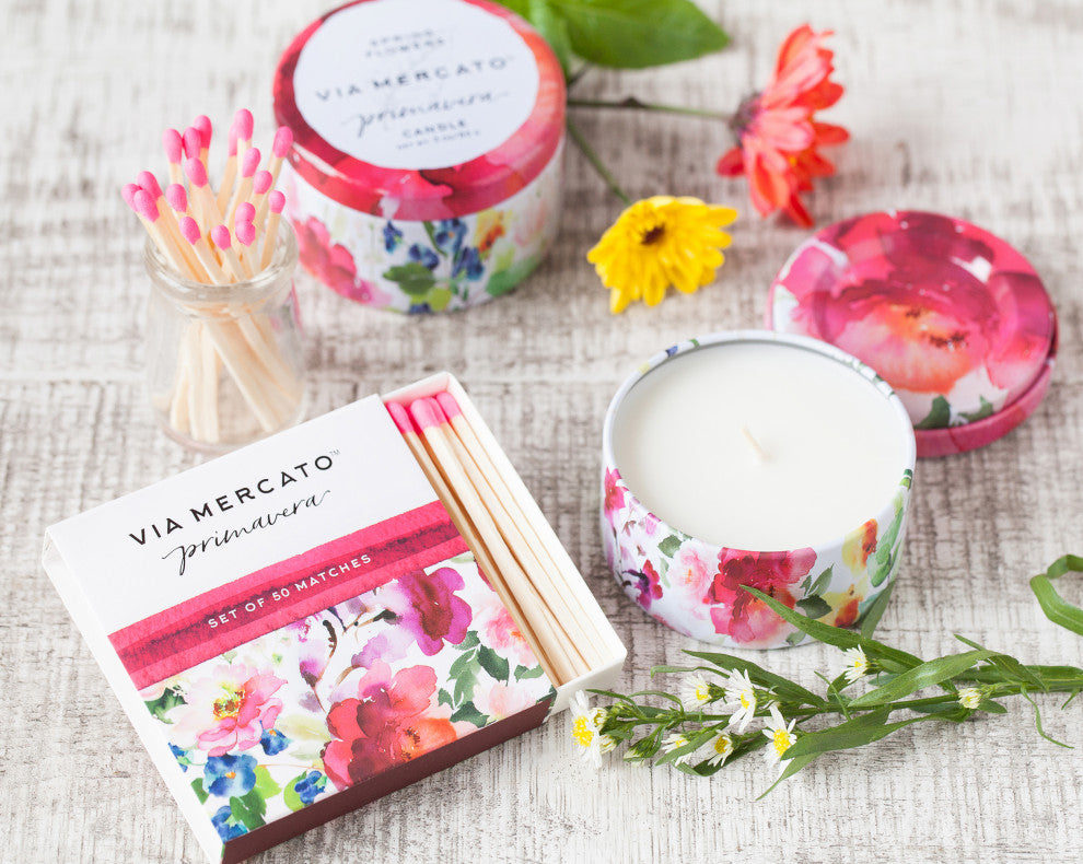 Via Mercato Primavera 3 Oz Candle-Spring Flowers
