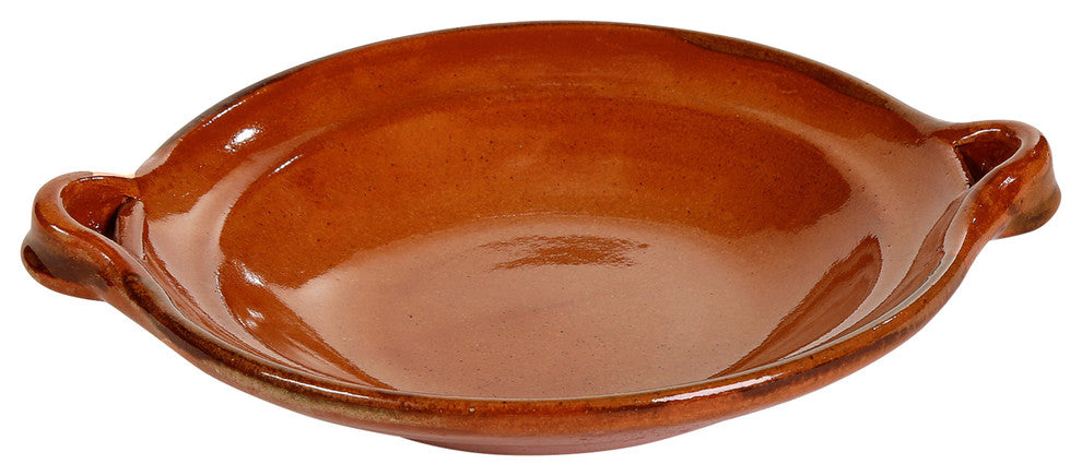 Ancient Cookware, Mexican Clay Mini Flat Cazuela, 8 Ounces
