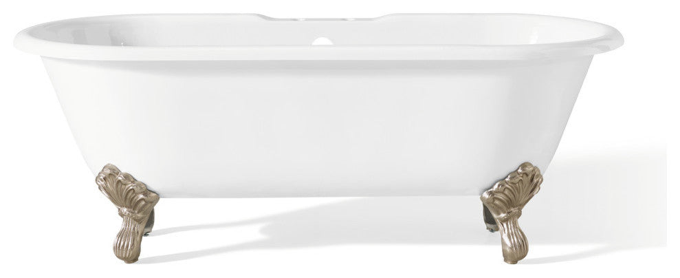 Cheviot Products Regal Cast Iron Bathtub With Faucet Holes and Shaughnessy
