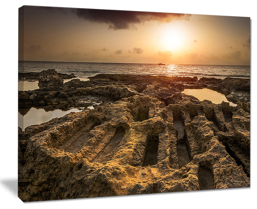 "Glowing Sunlight On Ancient Ruins" Landscape Wall Art Canvas Print, 20"x12"