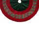 48" Christmas Traditions, Red and Woven Plaid and Velveteen Christmas Tree Skirt