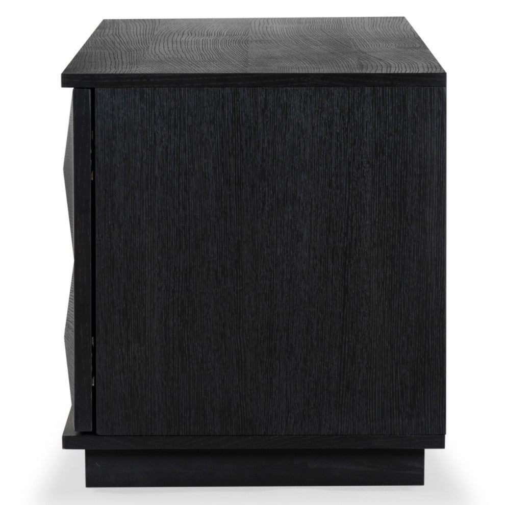 Safavieh Couture Patty 4 Door Wood Media Stand, Black