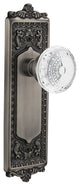 Egg and Dart Plate Single Dummy Crystal Meadows Knob, Antique Pewter, EADCME
