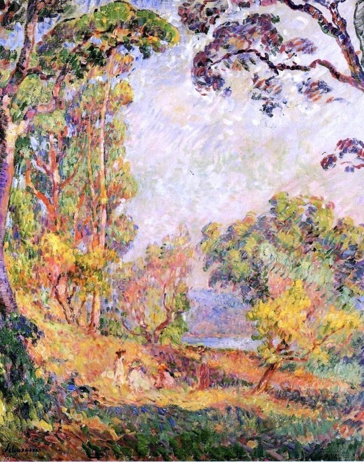 Henri Lebasque Landscape Near Cannes Premium Canvas Print