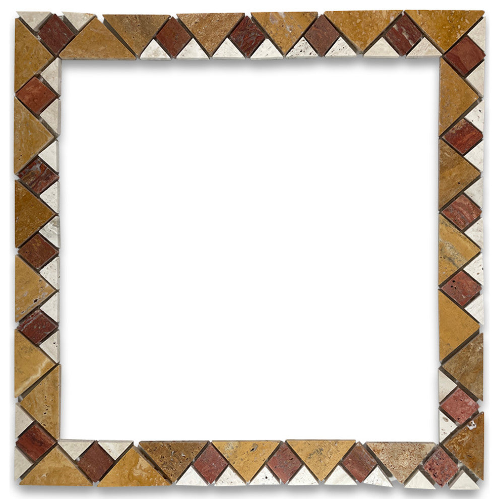 Marble Mosaic Border Listello Tile Chloe Gold 1.6x7.9 Polished Accent, 1 piece