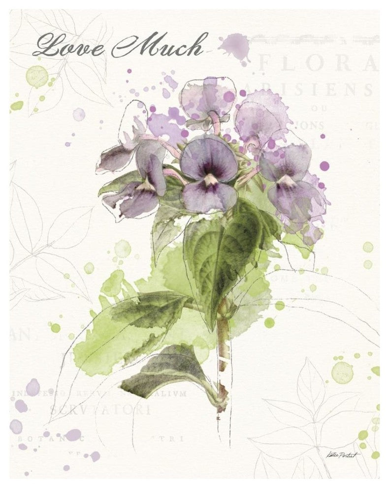 "Floral Splash III Love Much" Digital Paper Print by Katie Pertiet, 30"x37"