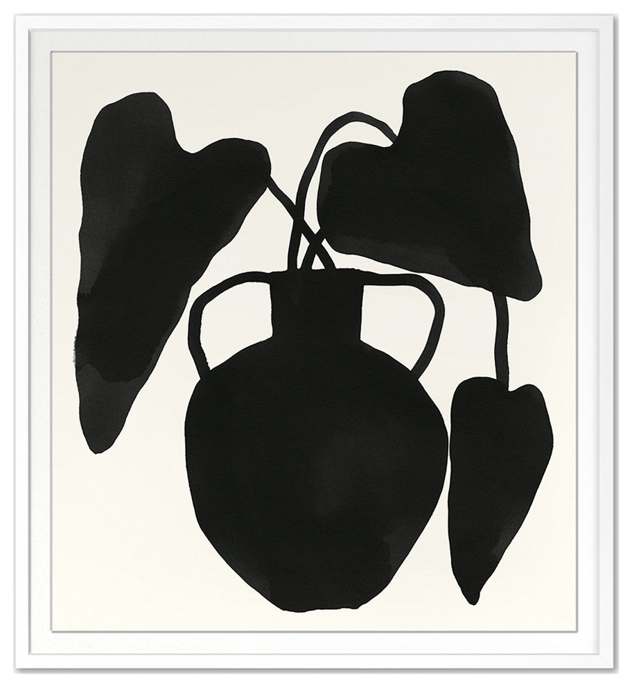 Indigo Urn 2 Fine Art Print, White, 36"x33"