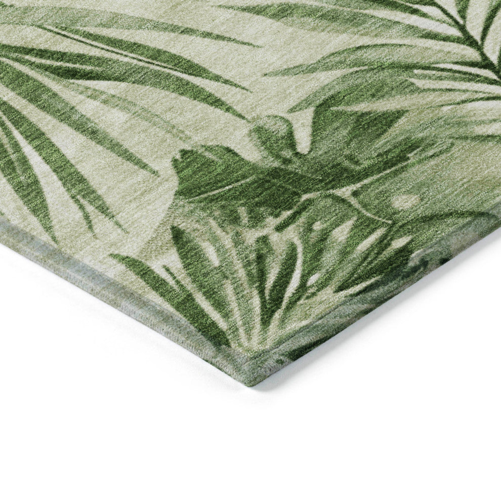 Machine Washable Indoor/Outdoor Chantille ACN1886 Aloe 8' x 8' Round Rug