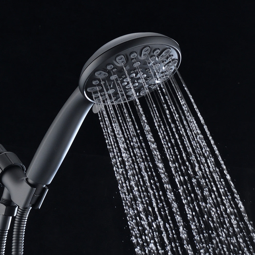 7 Spray Settings Hand Shower Set, Matte Black
