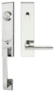 Sunrise Lever, Tubular Entry Handleset, LHR, Polished Stainless Steel