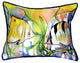 Betsy Drake Angel Fish Small Indoor/Outdoor Pillow 11x14
