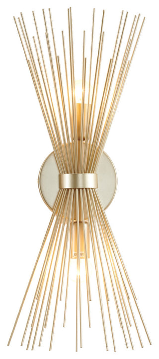 2-Light Gold Iron Spiked Cone Wall Sconce