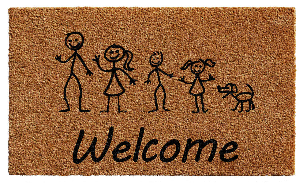 Stick Family Doormat, 24"x36"