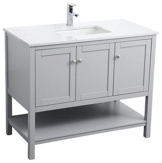 42" Single Bathroom Vanity, Grey