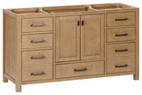 Avanity Modero 60" Single Vanity Only, Brushed Oak