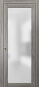Planum 2102 Interior Sliding Closet Pocket Door 24x80 Ginger Ash Track Pulls