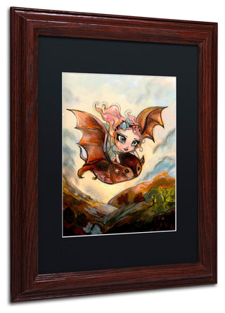 Natasha Wescoat 'Dreaming Of Flying' Art, Wood Frame, Black Mat, 11x14
