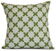 16x16 ", Geometric, Criss Cross Print Outdoor Pillow, Green