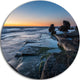 Bluish Sea Waters At Sydney Beach, Seashore Disc Metal Artwork, 11"