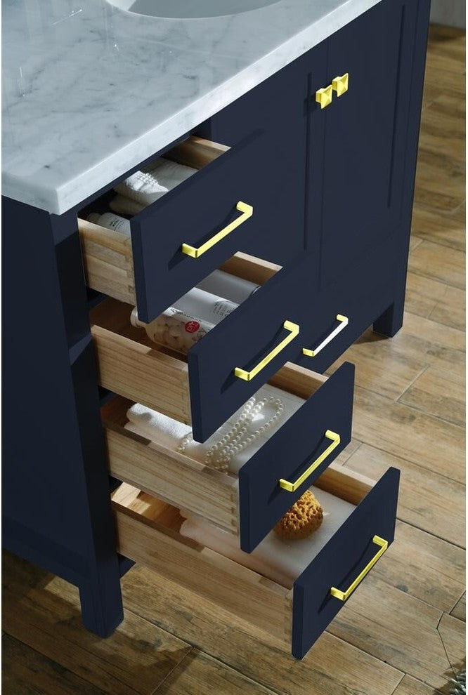 Ariel Cambridge 43" Single Sink Vanity Set, Midnight Blue, Rectangular Sink With