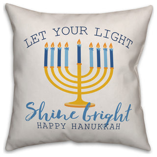 Let Your Light Shine Bright - White 16"x16" Throw Pillow Cover