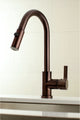 Gourmetier Single-Handle Pull-Down Kitchen Faucet, Oil Rubbed Bronze