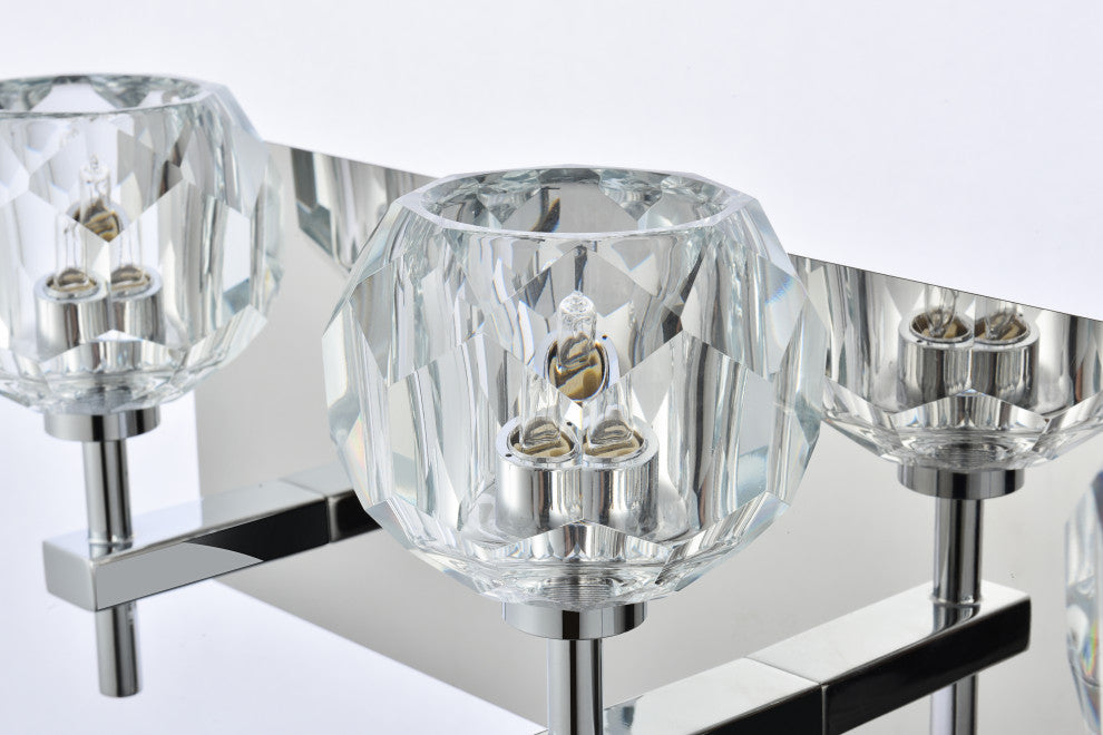 4 Light Wall Sconce, Chrome