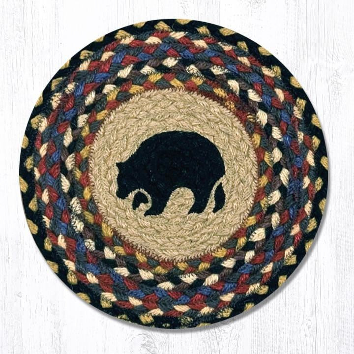 MBlack Bear Printed Round Trivet 10"x10"