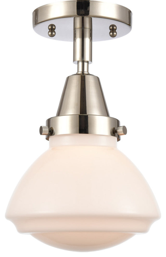 Innovations 447-1C-PN-G321-LED Olean 1 Light Flush Mount, Polished Nickel