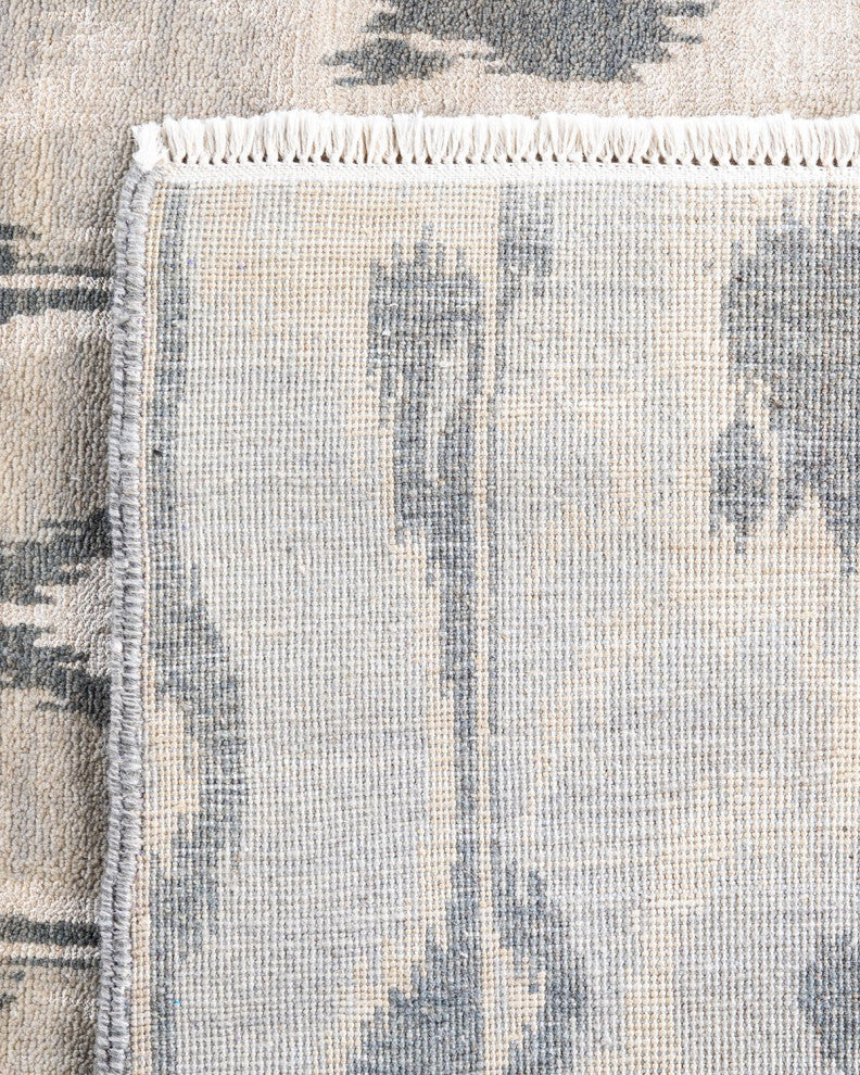 Ikat One-of-a-Kind Handmade Area Rug Gray, 8' 10" x 11' 10"