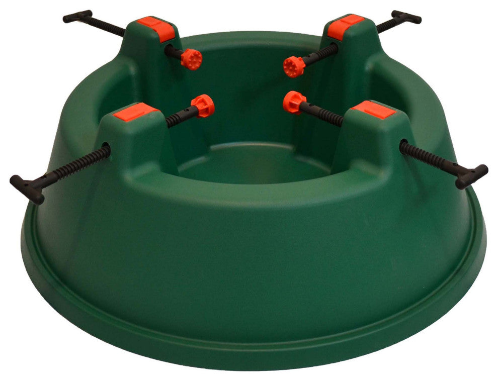 Green Wide Mouth Simple Set Live Christmas Tree Stand -Hold Trees Up To 8ft