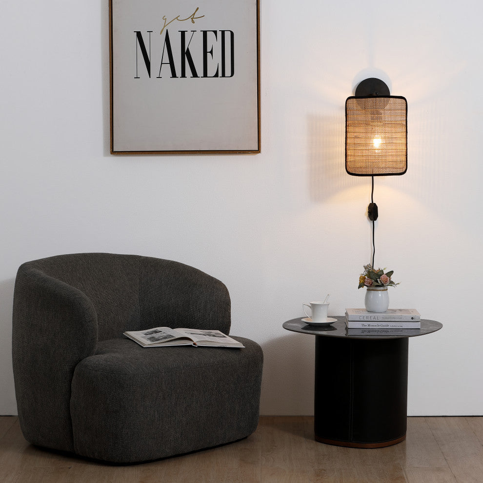 Vidalite Mazal, Boho Bamboo Wicker Wall Lamp