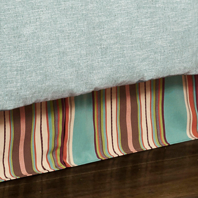 Serape Turquoise Bed Skirt, Full, 1PC