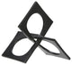 Metal 9" Linked Square Decor, Black