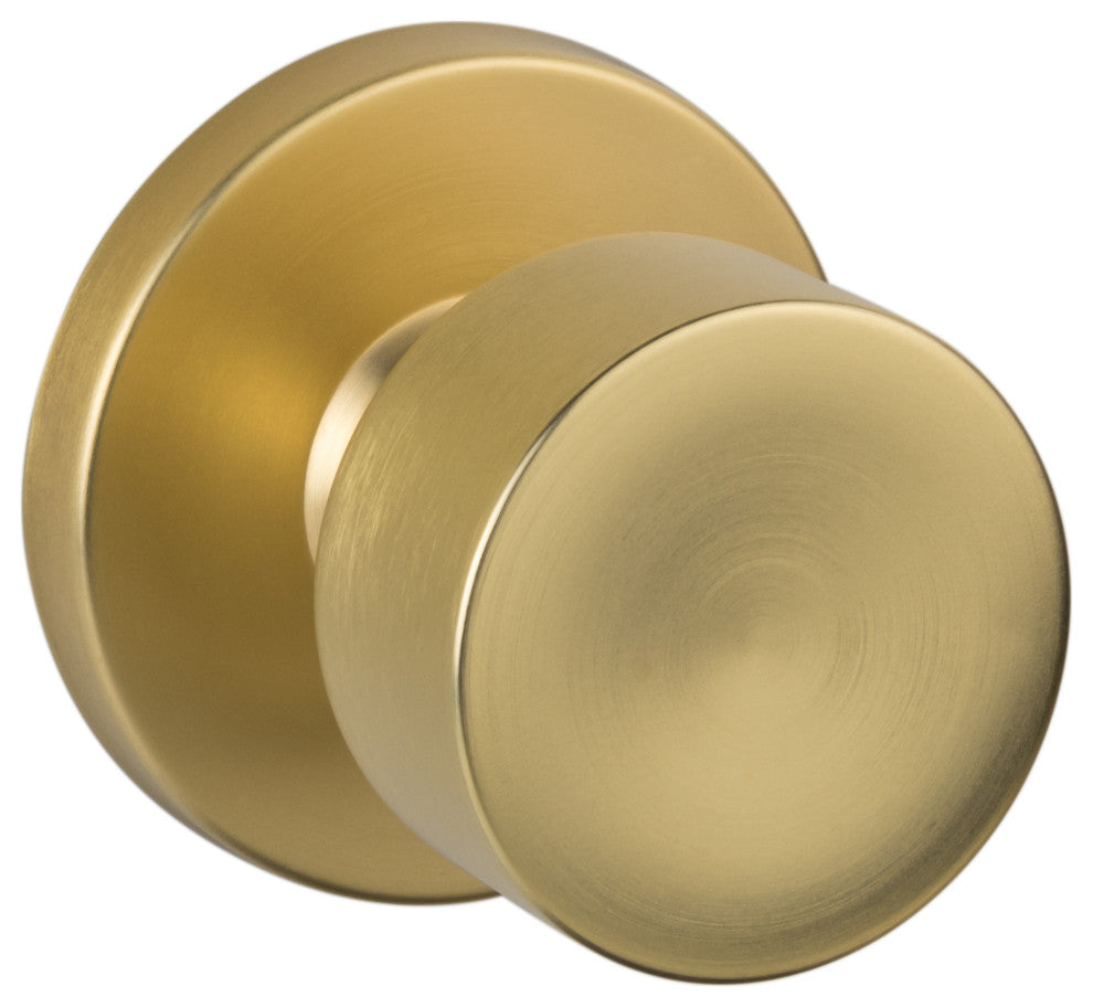 Modern Series Bergen Dummy Knob, Satin Brass