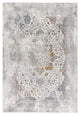 4"x6" Gray Abstract Patterns Area Rug