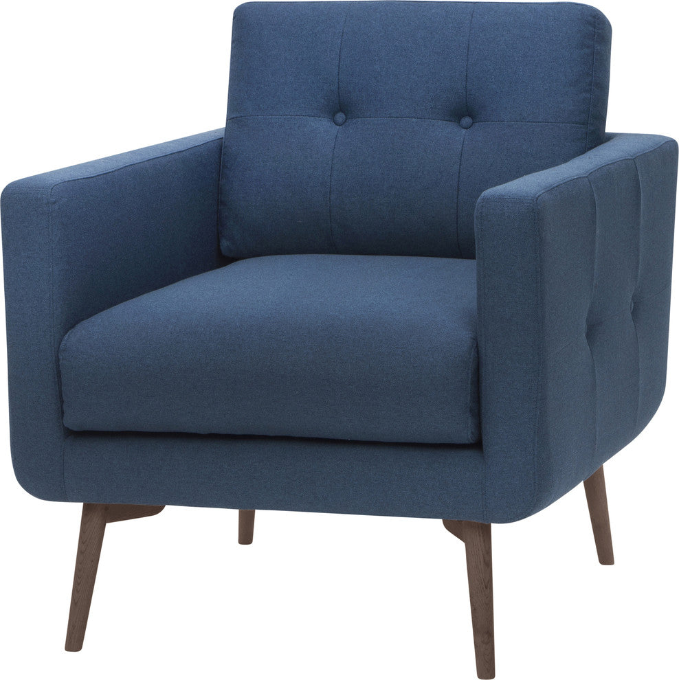 Ingrid Lounge Chair in Lagoon Blue Velour by Nuevo