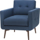 Ingrid Lounge Chair in Lagoon Blue Velour by Nuevo