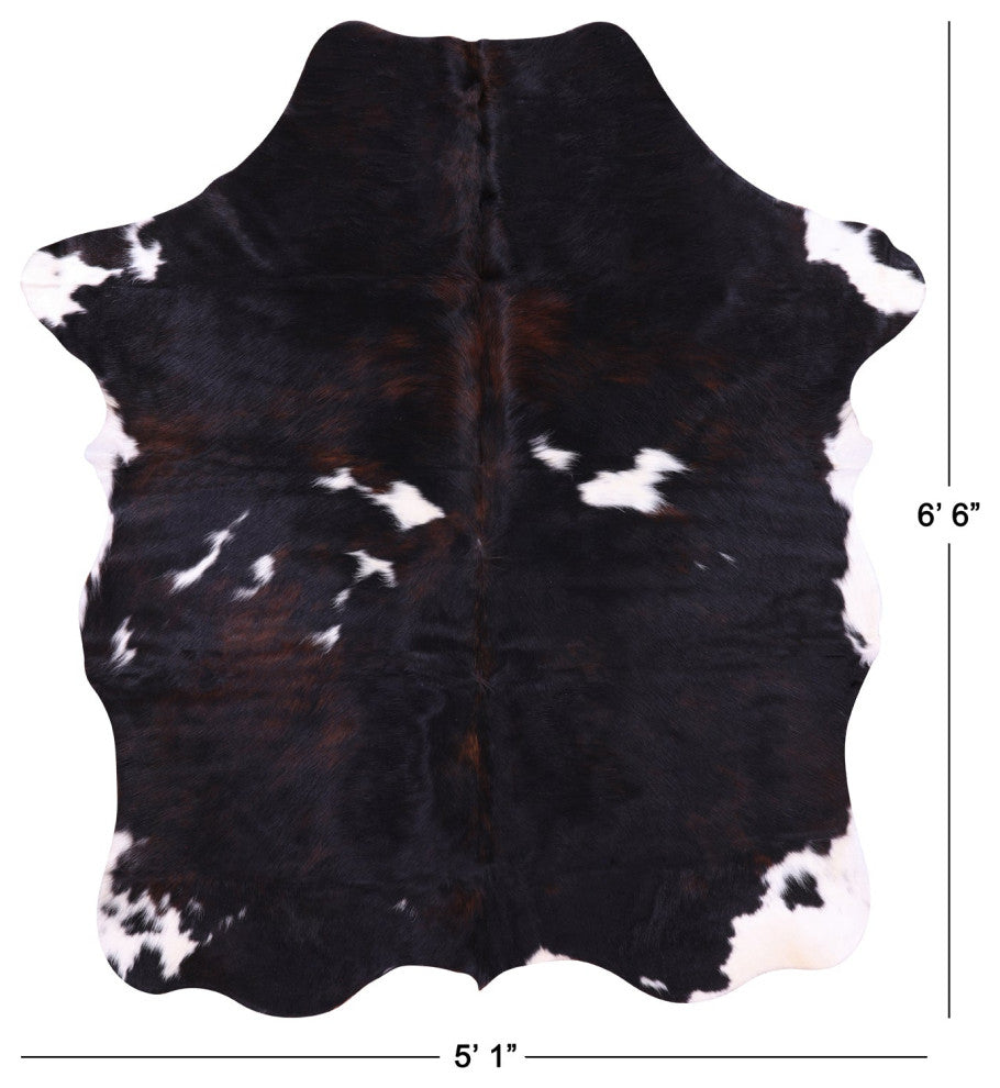 6' 6" X 5' 1" Natural Cowhide Rug C1831